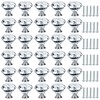 Milkary 30 pcs Crystal Drawer Knobs, Crystal Glass Dresser Knobs