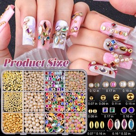 Luxury 3D Nail Charms Rhinestones Bangle Nail Charms and Gems