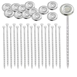 Uitose 25 Count Outdoor Rv Rug Stakes, Stainless Steel Spiral Patio Mats Stakes, Used for Fixing Rugs, Tents, Tarps, and RV Mats,Rv Camping Accessories for Camp Rug Outside Mat Carpet Tent