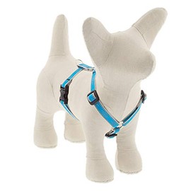 Lupine Reflective Small Adjustable Dog Harness 1/2" Wide Blue Diamond with 12-20" Girth