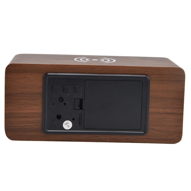 Digital Alarm Clock Wireless Charging Automatic Temperature Detection Safe Stable