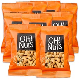 Oh! Nuts Roasted Unsalted Cashews Snack Packs - Grab N Go Snack for Office, Travel, School, Hiking - Box of 12 Individual Bags