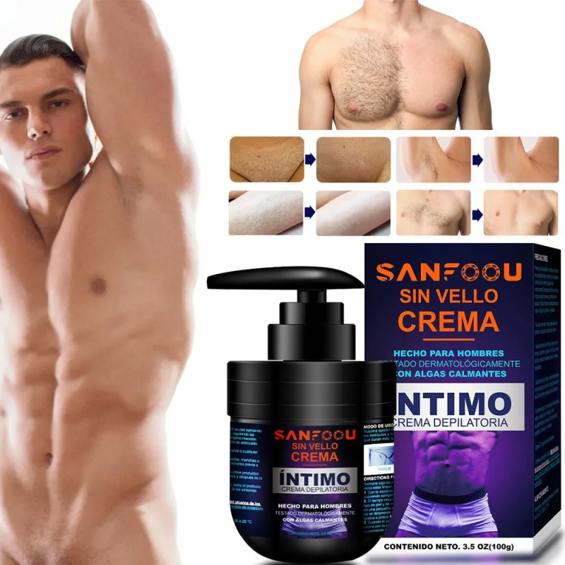 Crema Depilatoria Íntima Masculina Suave Y Segura