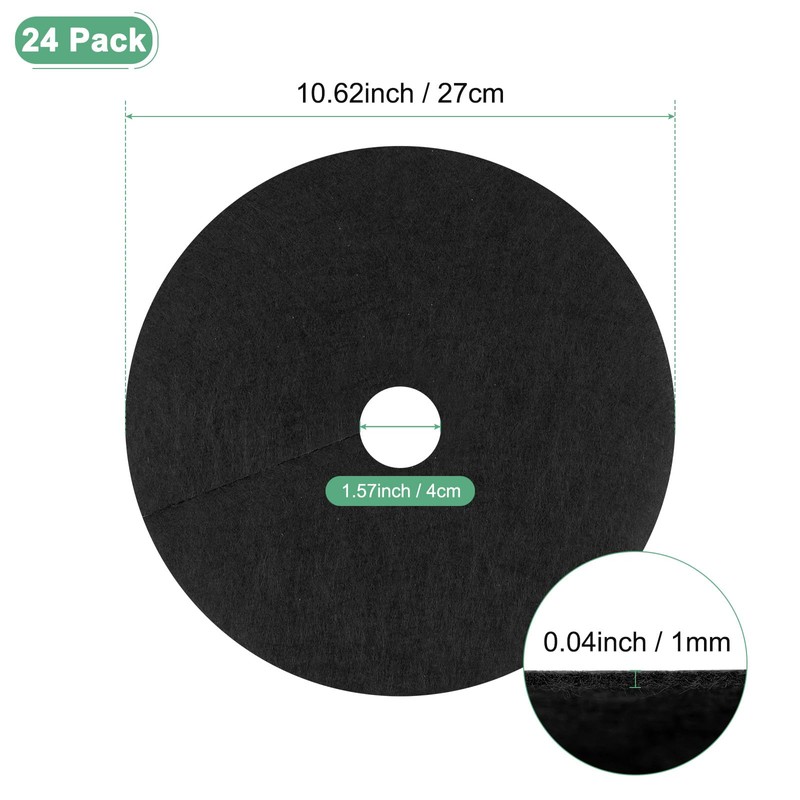 M METERXITY 24 Pack Non Woven Tree Cover Rings,10.6 Inch