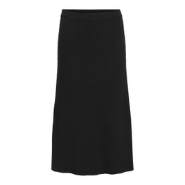 Vila Female Midi Skirt Knitted, black