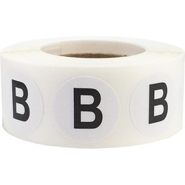 Letter B Inventory Labels .75 Inch Round Circle Dots 500 Adhesive Stickers