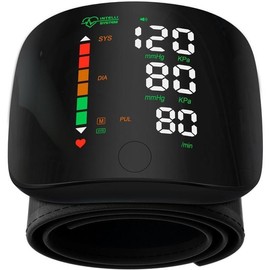 Wrist Blood Pressure Monitor Led Display, Touch Screen Wrist Blood Pressure Cuff 99x2 Reading Memory Wrist Bp Monitor with Carrying Case(Black) Health Monitoring Adjustable Healthcare Kit , gift