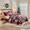 Christmas Patchwork Quilt Set King Size 101x88 - Black Red
