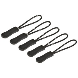 MECCANIXITY Zipper Pulls Pull Head Handle Replacement Tab Tags Cord Extension for Backpacks Bags Handbags, Black White Pack of 20