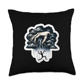 Puppet Mastery Shadow Play Ventriloquist Performance Art Throw Pillow