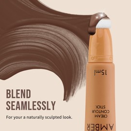 Color Nymph Liquid Makeup Contour, Bronzer Liquid Wand Hydrating Formula Bronzer Stick For Face Sculpt Makeup Bronzers Fine Texture Natural Blend Long Lasting - Brown Contour Stick