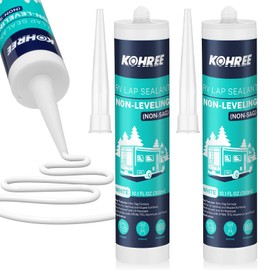 Kohee Non-Leveling RV Roof Sealant 2 Pack, Non Sag Lap Sealant for Roofs White, Waterproof RV Caulking for Roofing, Maintenance, Repair (for Vertical Surface)