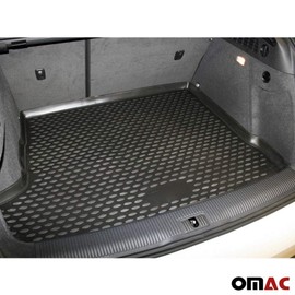 OMAC Custom Fit All Weather 3D Molded Black Rubber Cargo Liner Trunk Mat Waterproof Protector for Hyundai Elantra 2016-2018