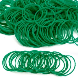 Rubber Bands Green Rubber Elastic Bands 200PcsThick Natural Rubber Bands Heavy Duty Strong Elastic Bands for Tie Dye, Hair Home, Pens, Crab,Catapults, Bills, Bank Paper, Office Supplies(38mm)