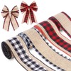 Buffalo Plaid Ribbon, 4 Rolls 20 Yards 2.5 Inch Wide