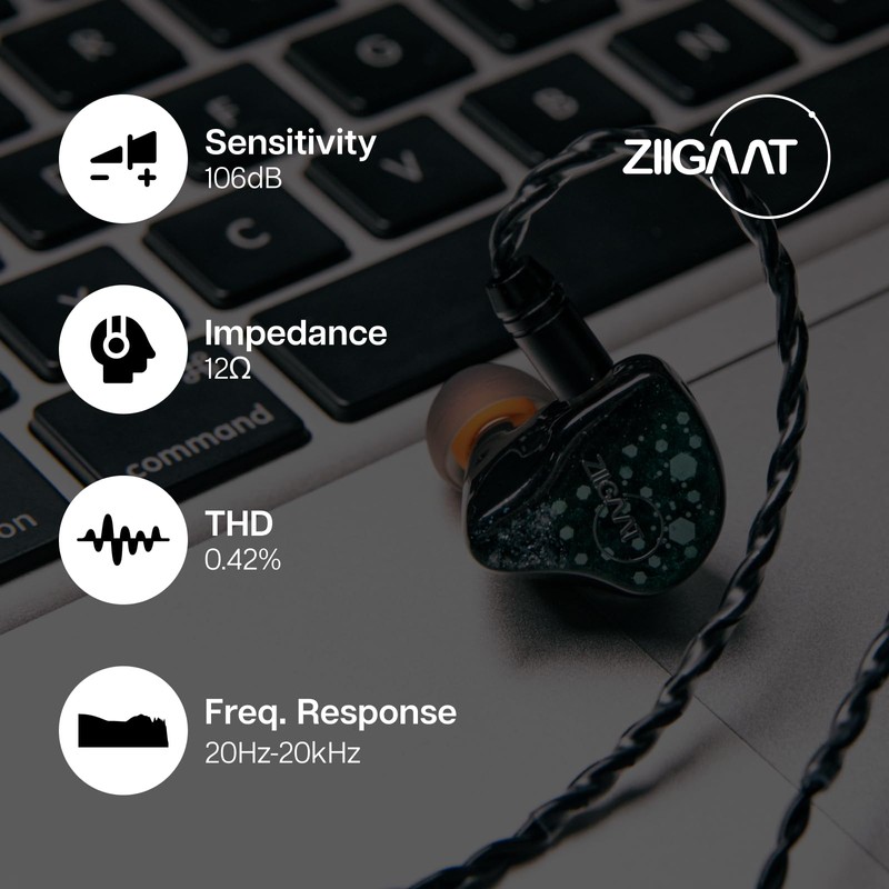 Linsoul ZiiGaat Arcanis Hybrid (2DD+5BA) High-End In-Ear Earbuds