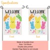 Easter Decor Double Sided Welcome Easter Bunny Garden Flag 12x18