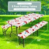 misaya Picnic Table Cover with Bench Cover, Waterproof Elastic Fitted