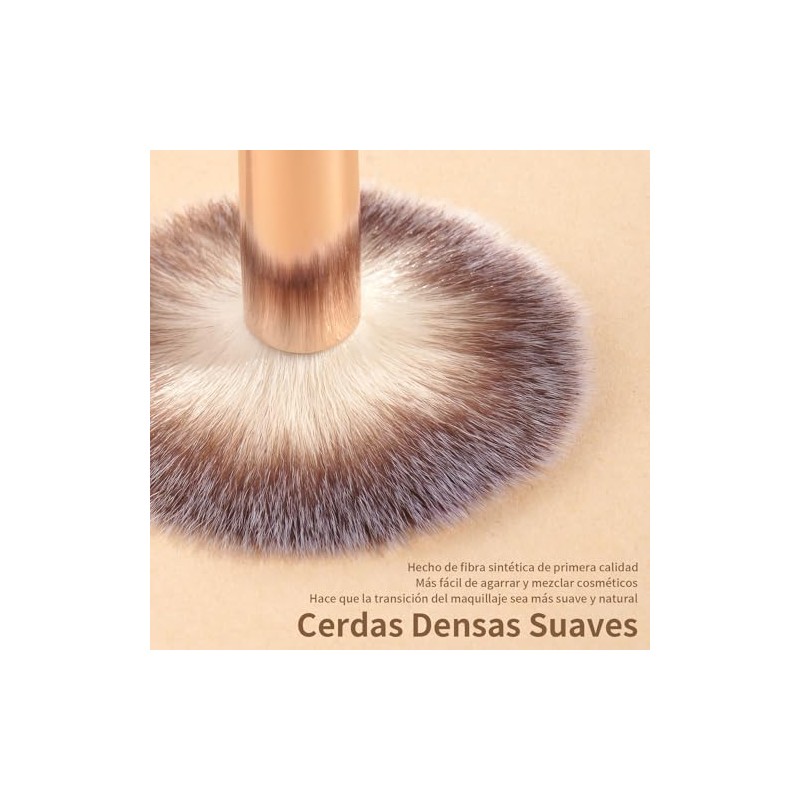 Maange 12pcs Brochas Maquillaje Doble Punta Esponjas Pulir Líquidos Cremas