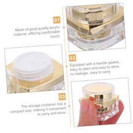 Housoutil 2pcs Travel Cream Dispenser Bottle Reusable Cosmetics Sample Box for Hand Cream and Lotions Leak Design Compact Portable for Travel Business Trips and Camping