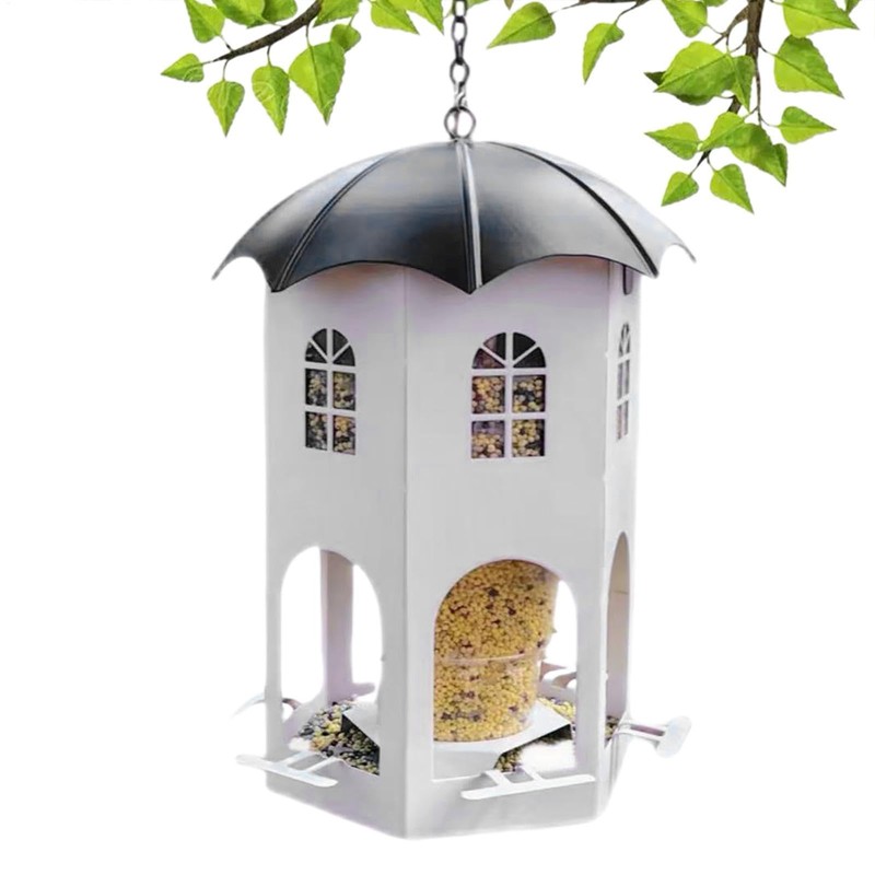 Metal Bird Feeder,Metal Finch Feeder Waterproof - Weatherproof Feeding Station,