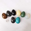 Manekieko Natural Black Labradorite Egg-Shape Meditation Chakra And Home Decor