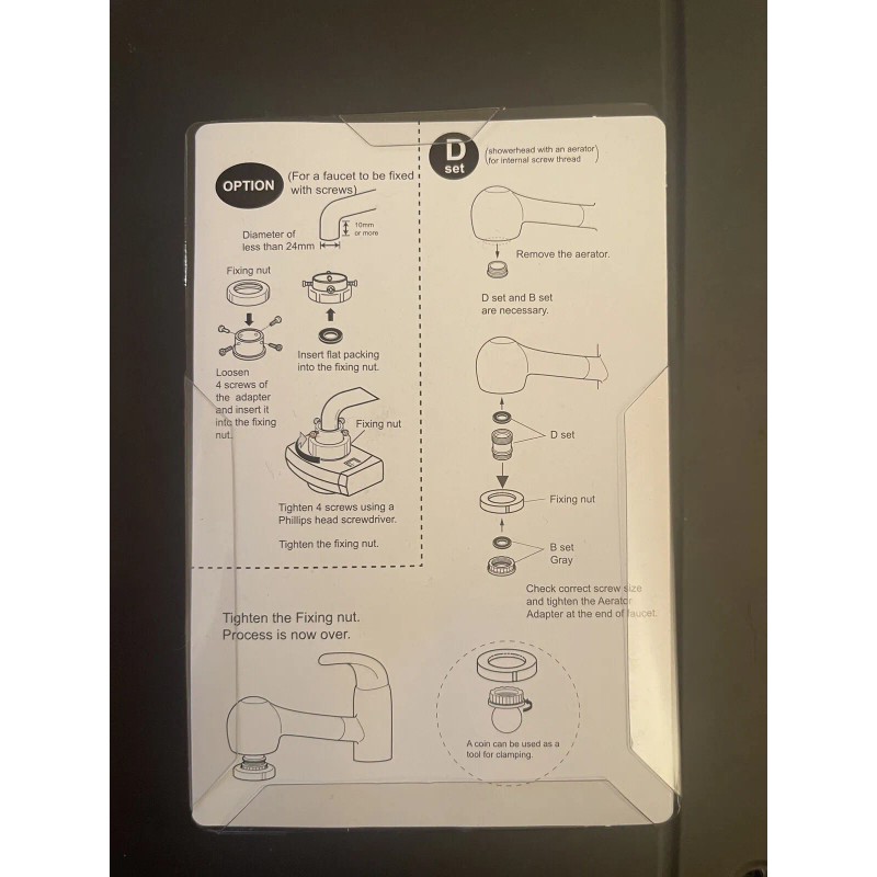 Enagic Kangen Leveluk 8 Piece Adapter Set for Large Plastic