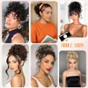 Curly Messy Bun Hair Pieces for Women Short Synthetic Loose