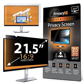 Privacy IQ 21.5" Inch 16:9 Monitor Privacy Screen-Filter for 60 Degree Privacy, Advanced Anti-Glare, UV Light Reduction & Blue Light Filter