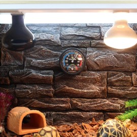 Nomoy Pet Higrómetro De Reloj Termómetro Terrarios Medidor Reptiles