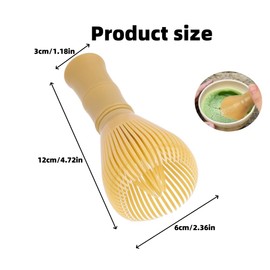 Matcha Whisk, Easy to Clean Reusable Powder Resin Whisk for Making and Stirring (Yellow)