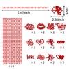 Valentine's Day Paper Straws Red White Striped Drinking Straws