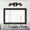 KEESFU 3-Light Track Lighting,Black Kitchen Track Lighting Fixtures Ceiling,Flexibly Rotatable