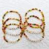SHINUS BOHO Initial Gold Beaded Flower Fall Bracelet Stack for