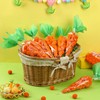 JANYUN 60 Set Clear Easter Carrot Cone Shaped Treat Bags