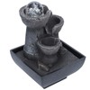LED Illuminated Tabletop Waterfall Flowing Water Fountains with Ball for