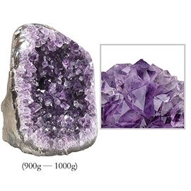 KYEYGWO KYEYGWO Natural Amethyst Crystal Cluster Gemstone Specimen for Home Decoration Raw Druzy Geode Quartz Stone Figurine for Reiki Healing Meditation, 900-1000g