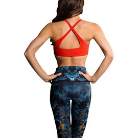 Onzie Yoga Open Heart Bra 3039 Hot Coral (Hot Coral, Medium/Large)