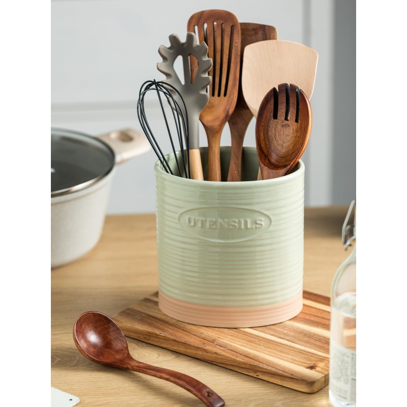 YHOSSEUN Kitchen Utensil Holder, Ceramic Utensil Holder for Kitchen Counter