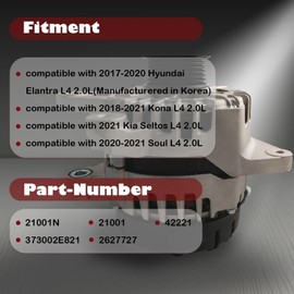 ZZDSNJ 2627727 Alternator Compatible with 2017-2020 Hyundai Elantra 2018-2021 Kona 2020-2021 Kia Soul,2021 Seltos 2.0L Replace# 373002E821