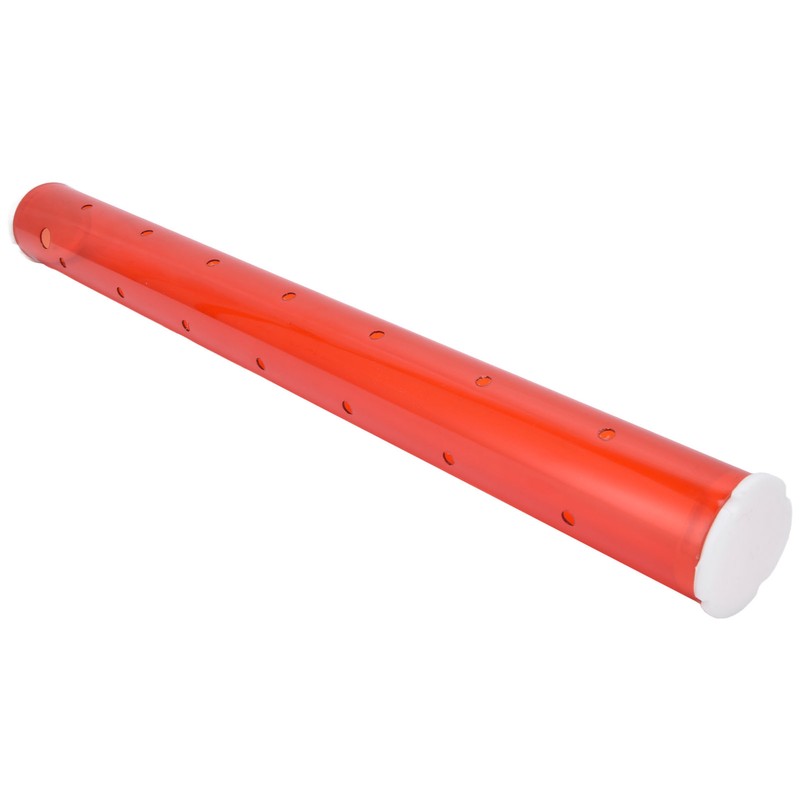 Long Pipe Bird Feeder Red Transparent Outdoor Bird Feeder Tube