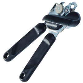 Westmark 13402270 Tin Opener with Capsule and Lid Lifter, Length: 18.7 cm, Steel/Plastic, Techno, Black