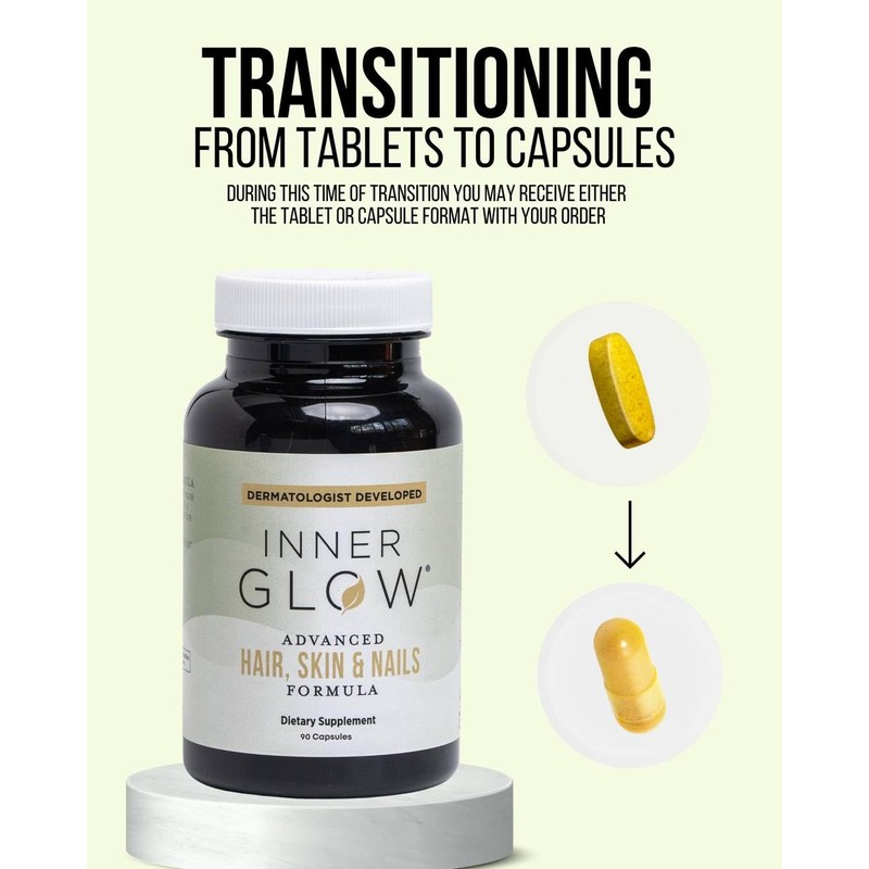 Inner Glow Advanced Hair, Skin & Nails Vitamins – Doctor-Developed