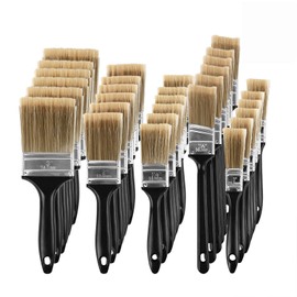 KINJOEK 30 Pieces Paint Brush Bulk, Chip Paintbrush Set for Wall Home House Trim, Professional Multi-Purpose Home Repair Tools Painting Brushes