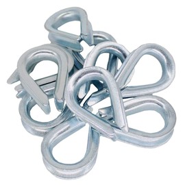 10 x Thimbles 3 mm DIN 6899 Form B Galvanised Steel Wire Rope Accessories Steel Rope Rope Rope Metal Thimble Rope Eye Rope Thimble