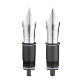 Set of 2 Number 8 Fountain Pen Replacement Fine Nibs - Compatible with C2000, V800 and C80- Silver