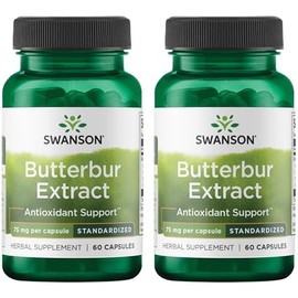 Swanson Butterbur Extract - Standardized 75 mg 60 Caps (2 Pack)