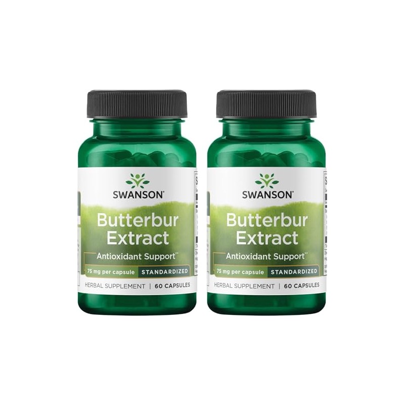 Swanson Butterbur Extract - Standardized 75 mg 60 Caps (2