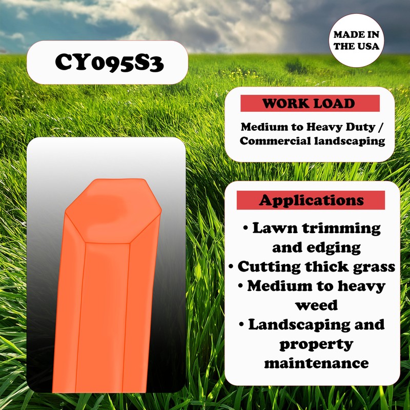 Cyclone Desert Extrusion CY095S3 .095" x 855' Commercial Trimmer Line