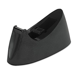 Universal 15001 Desktop Tape Dispenser, 1-Inch Core, Weighted Nonskid Base, Black